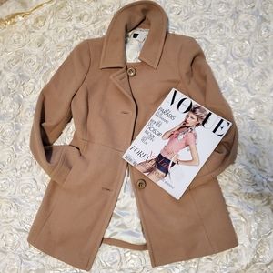 J crew tan wool winter coat